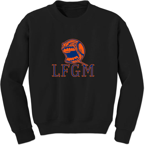 Unisex LFGM Polar Bear NY Baseball Crewneck Sweatshirt