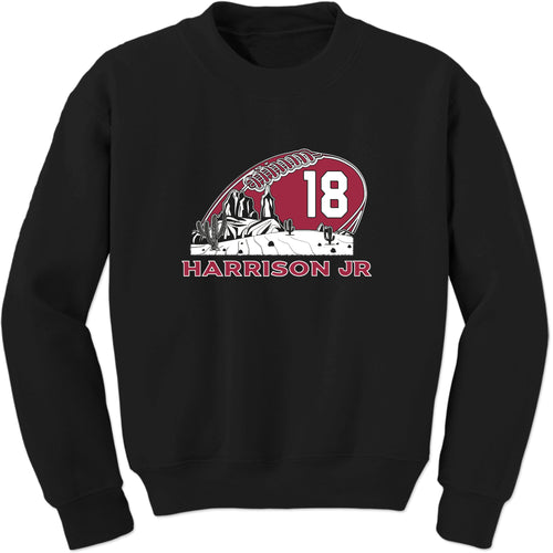 Unisex Harrison Jr 18 Arizona Football Sunset Crewneck Sweatshirt