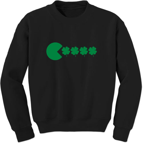 Unisex St Patricks Day Funny Goofy Retro Shamrock Eater Crewneck Men's Women's Sweatshirt Sweater