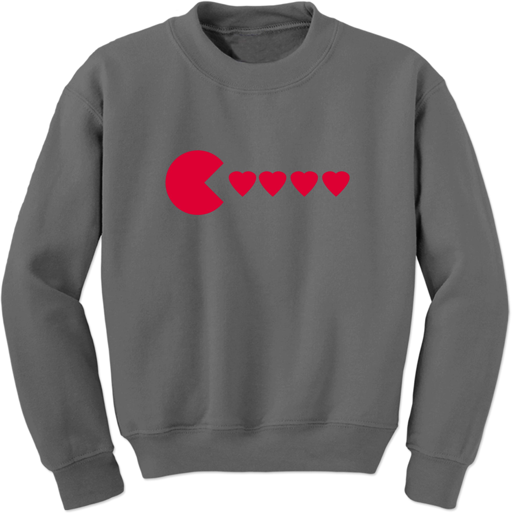 Unisex Valentines Day Heart Eater Crewneck Men's Women's Sweatshirt Sweater