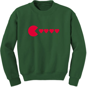 Unisex Valentines Day Heart Eater Crewneck Men's Women's Sweatshirt Sweater