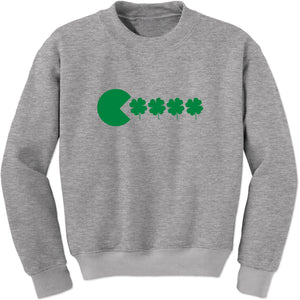 Unisex St Patricks Day Funny Goofy Retro Shamrock Eater Crewneck Men's Women's Sweatshirt Sweater