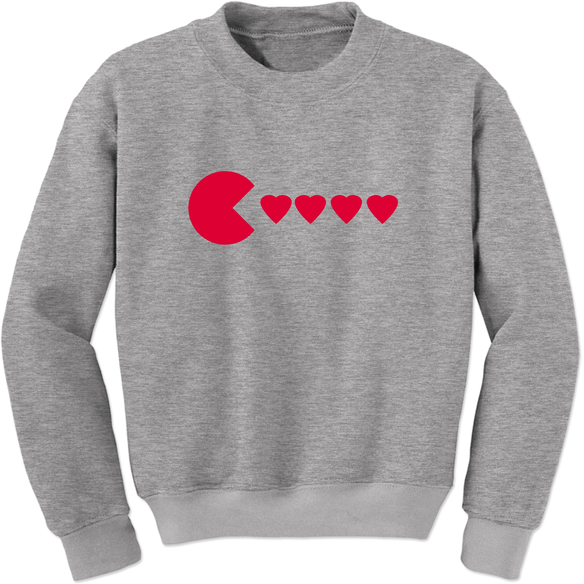 Unisex Valentines Day Heart Eater Crewneck Men's Women's Sweatshirt Sweater
