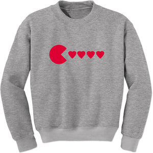Unisex Valentines Day Heart Eater Crewneck Men's Women's Sweatshirt Sweater