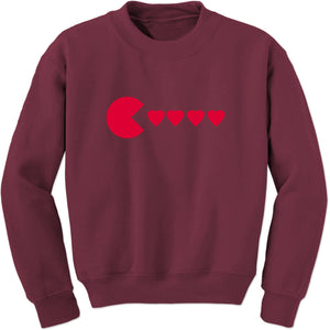 Unisex Valentines Day Heart Eater Crewneck Men's Women's Sweatshirt Sweater