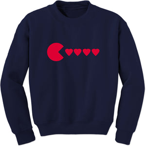Unisex Valentines Day Heart Eater Crewneck Men's Women's Sweatshirt Sweater