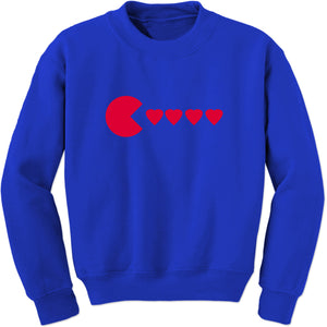 Unisex Valentines Day Heart Eater Crewneck Men's Women's Sweatshirt Sweater