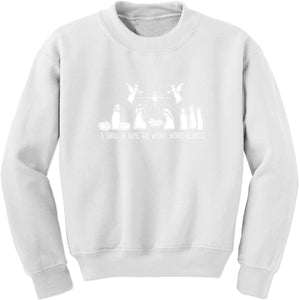 Unisex Christmas Nativity Scene A Thrill Of Hope All The Weary World Rejoice Crewneck Sweatshirt