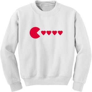 Unisex Valentines Day Heart Eater Crewneck Men's Women's Sweatshirt Sweater