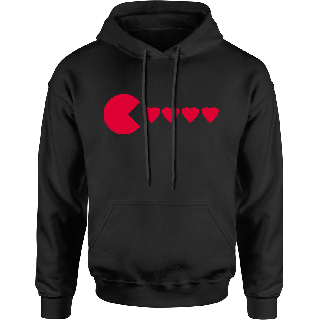 Unisex Valentines Day Heart Eater Men's Women's Hooded Sweatshirt