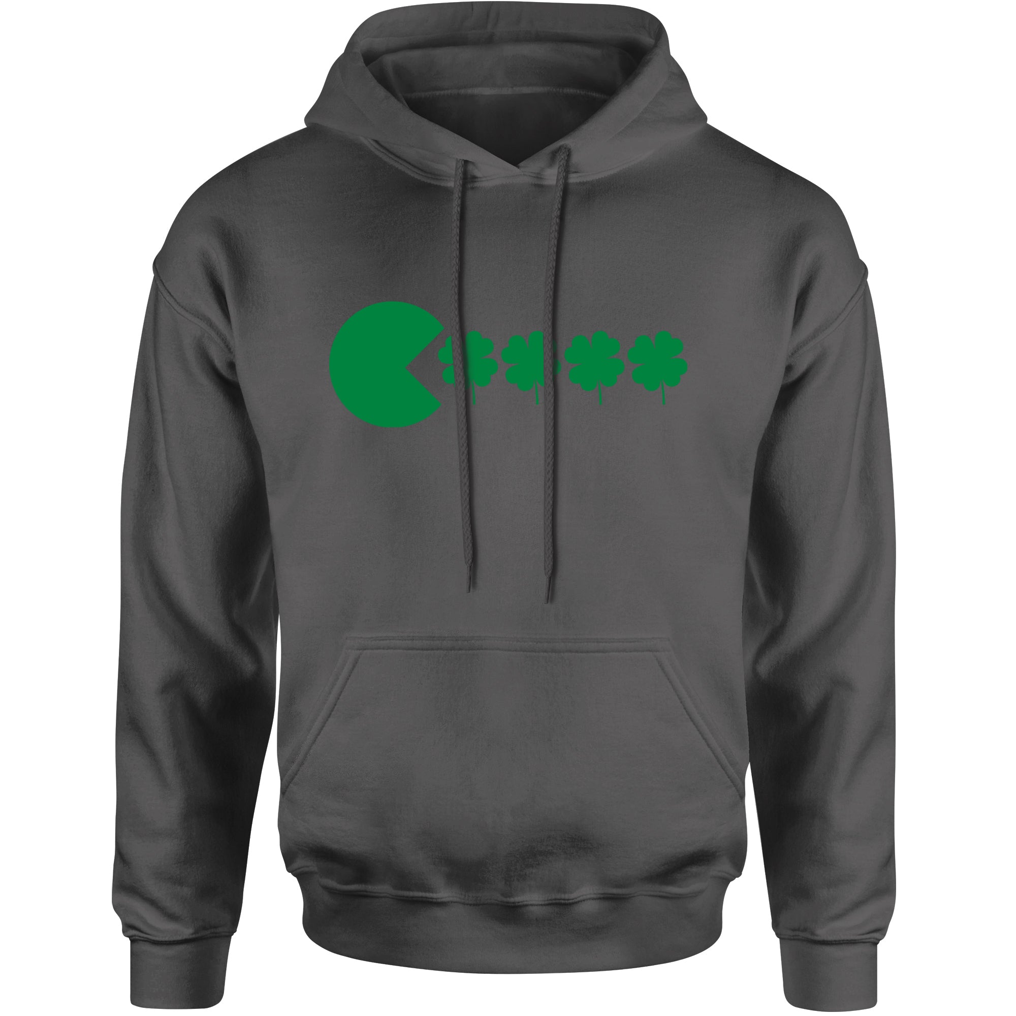 Unisex St Patricks Day Funny Goofy Retro Shamrock Eater Men's Women's Hooded Sweatshirt
