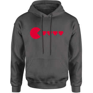 Unisex Valentines Day Heart Eater Men's Women's Hooded Sweatshirt
