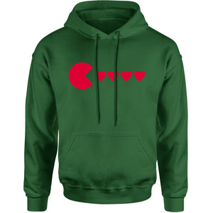 Unisex Valentines Day Heart Eater Men's Women's Hooded Sweatshirt