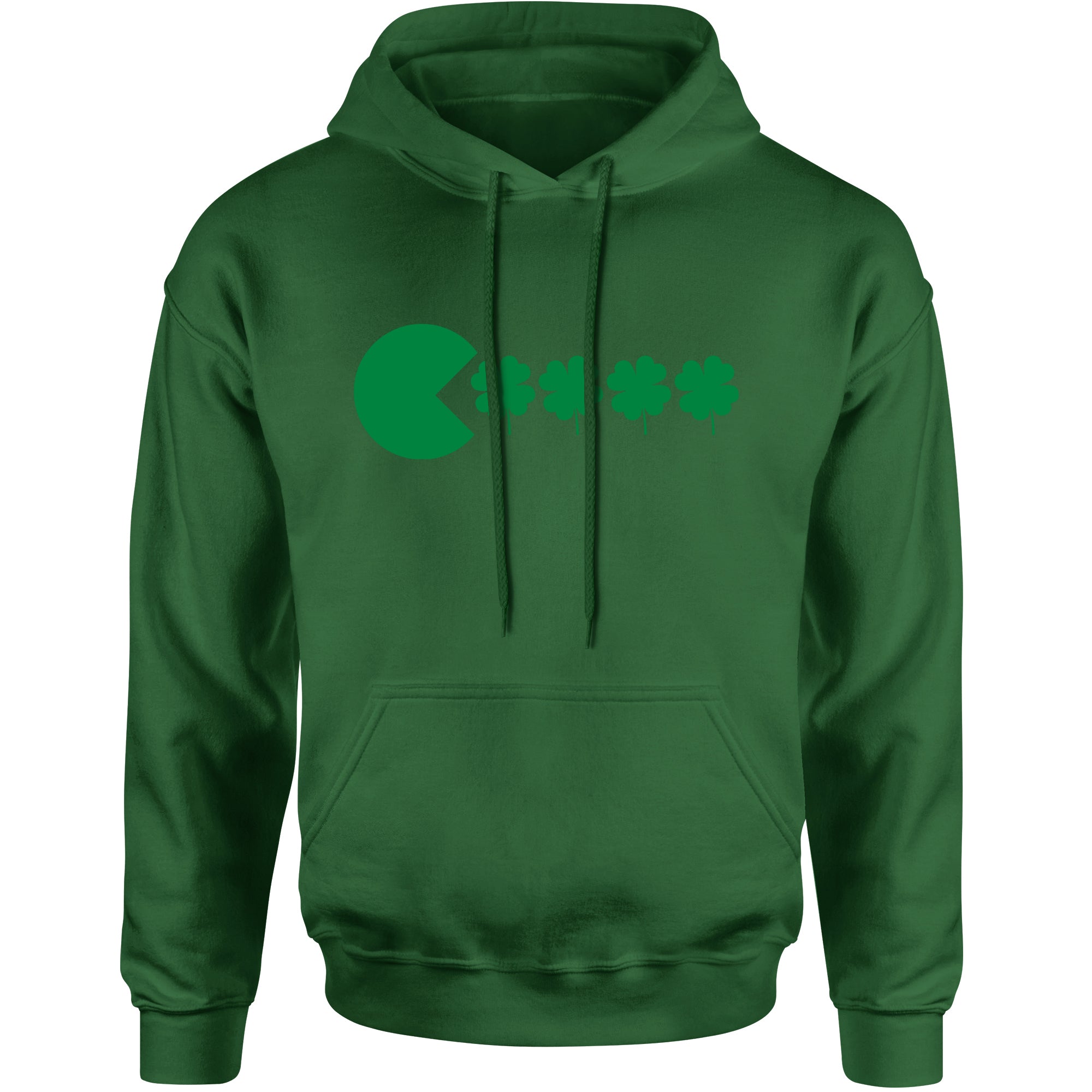 Unisex St Patricks Day Funny Goofy Retro Shamrock Eater Men's Women's Hooded Sweatshirt