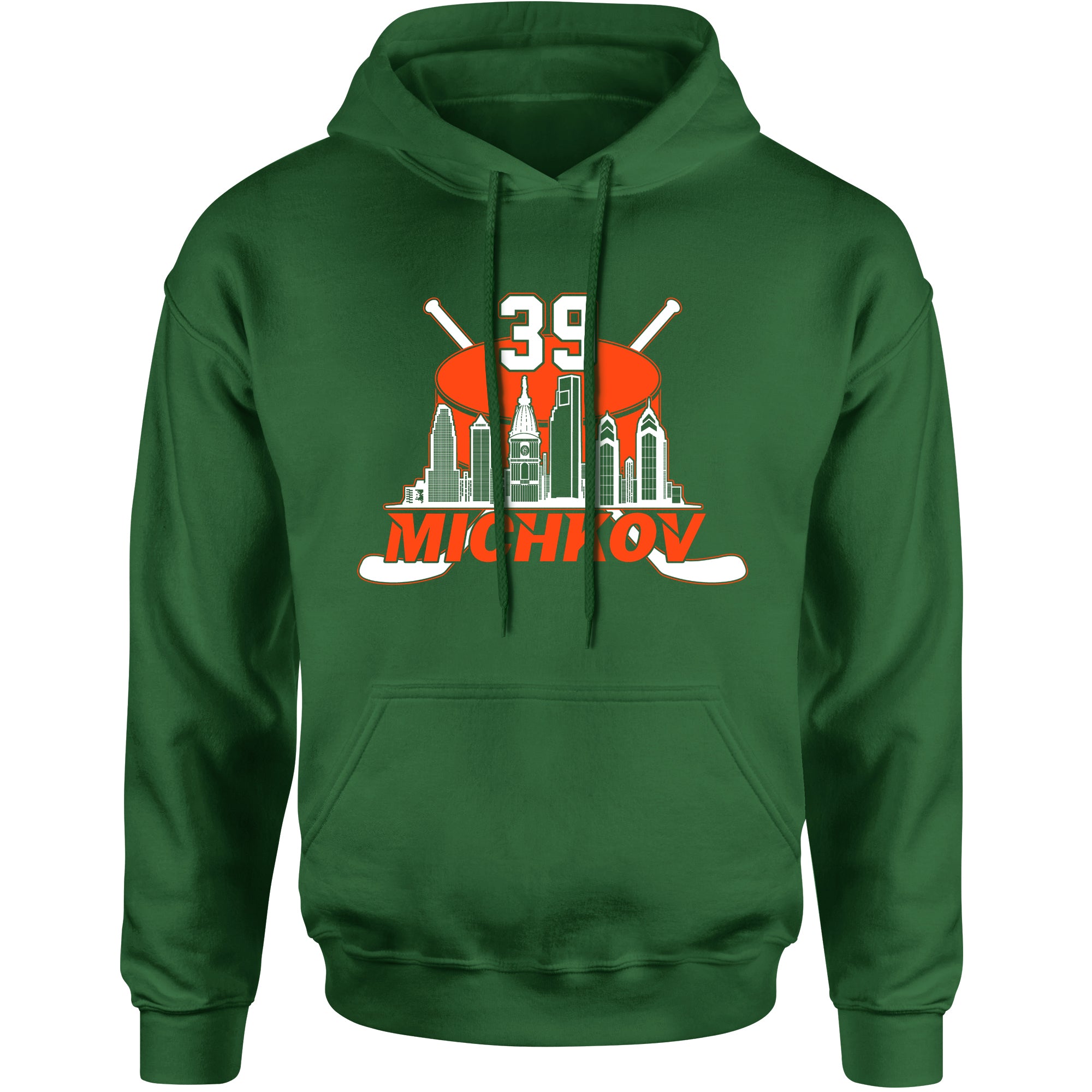 Unisex Michkov 39 Philadelphia Hockey Skyline Hoodie