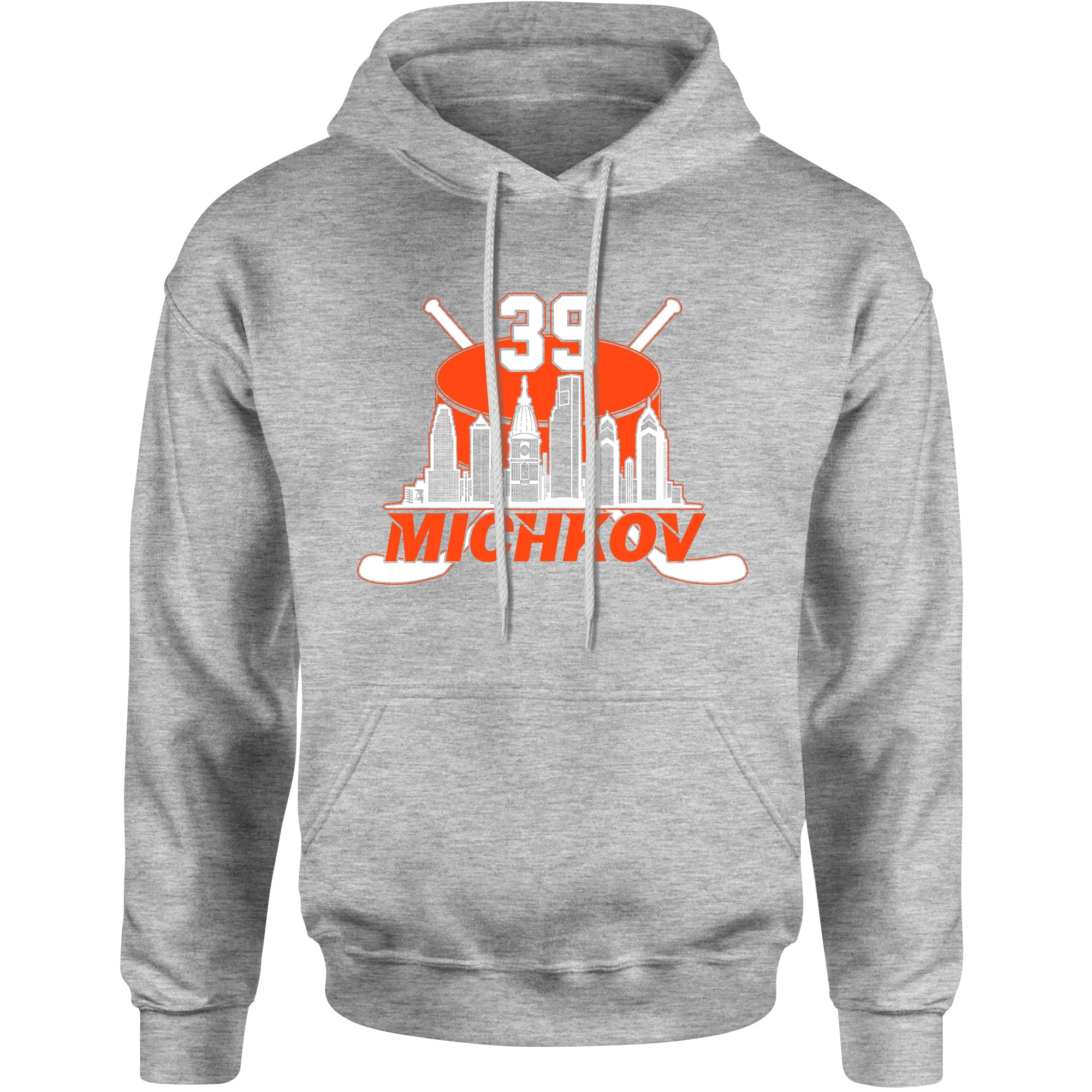 Unisex Michkov 39 Philadelphia Hockey Skyline Hoodie