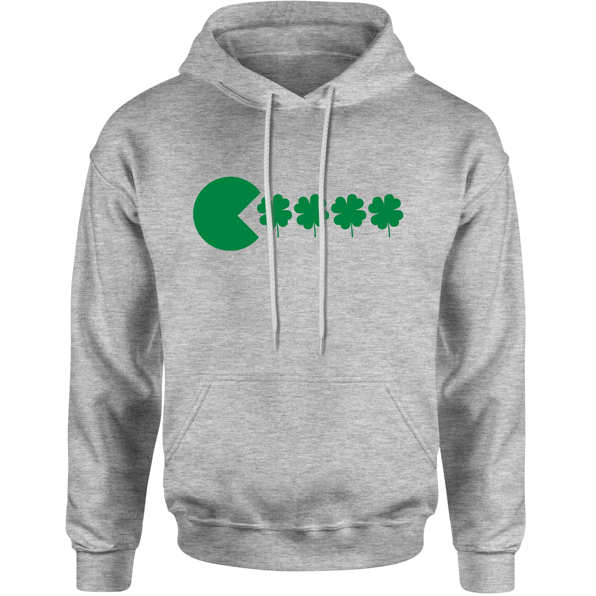 Unisex St Patricks Day Funny Goofy Retro Shamrock Eater Men's Women's Hooded Sweatshirt