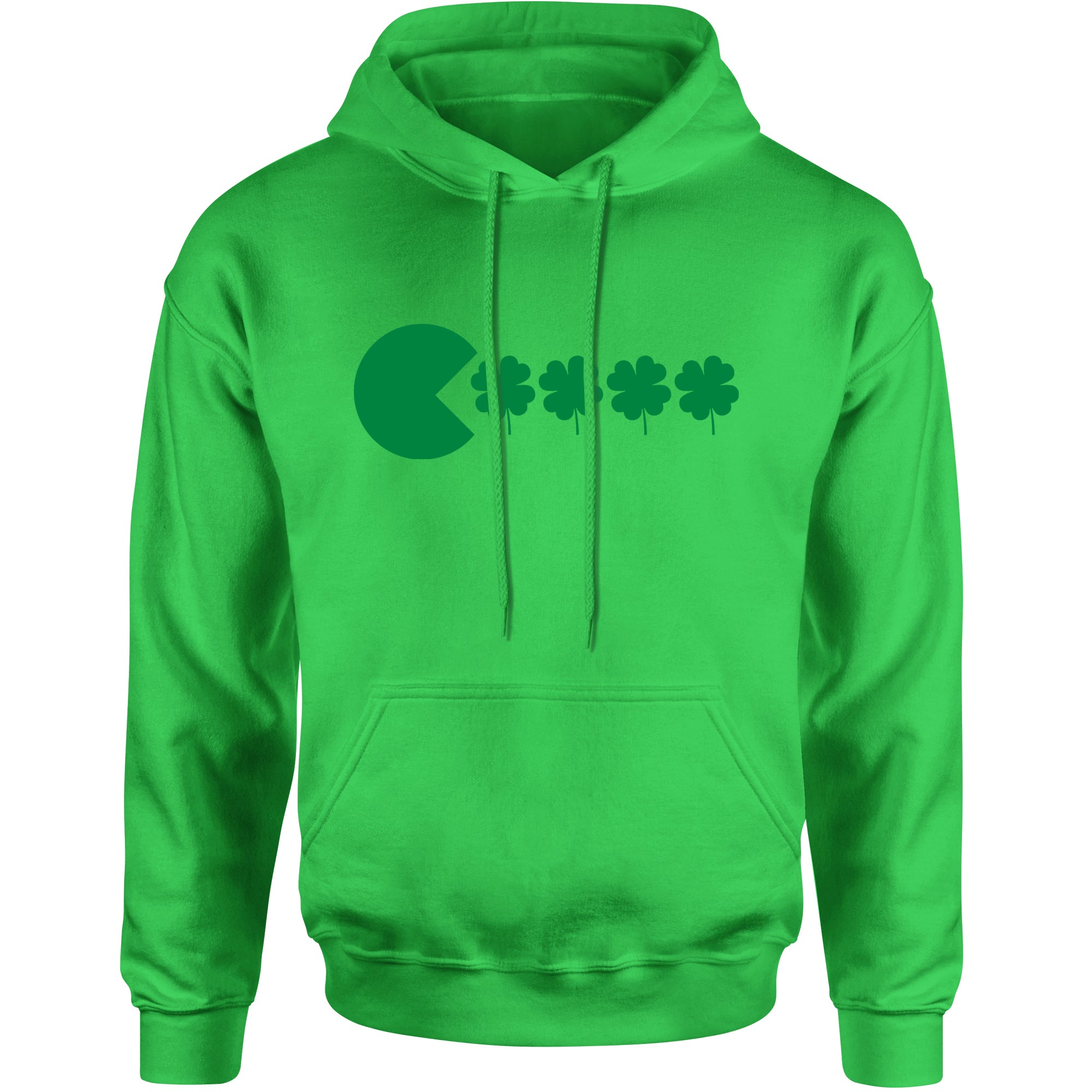 Unisex St Patricks Day Funny Goofy Retro Shamrock Eater Men's Women's Hooded Sweatshirt