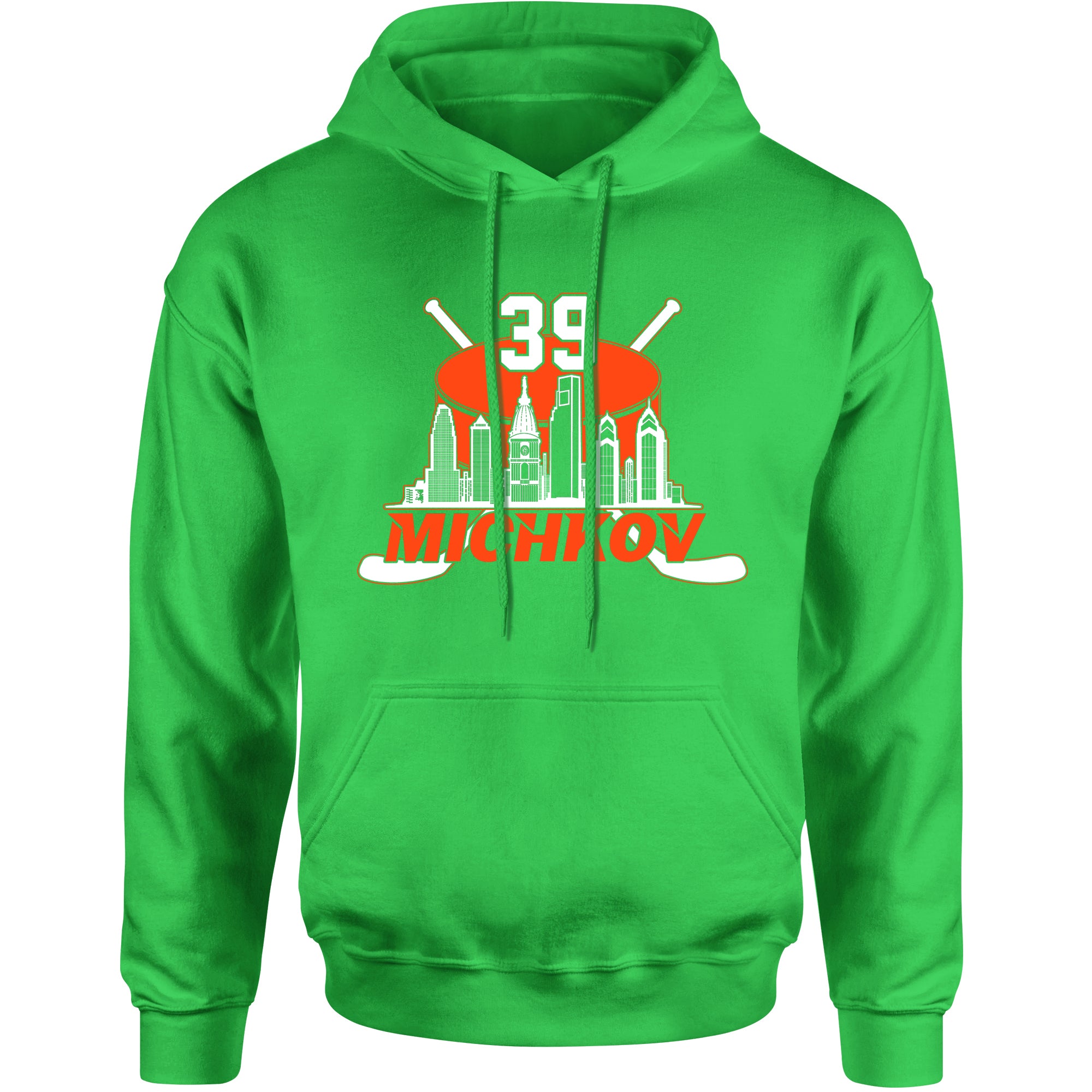 Unisex Michkov 39 Philadelphia Hockey Skyline Hoodie