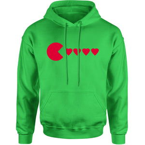 Unisex Valentines Day Heart Eater Men's Women's Hooded Sweatshirt