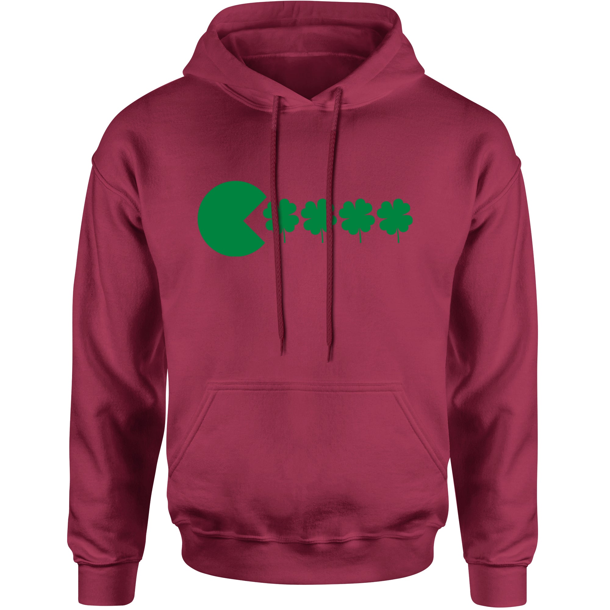 Unisex St Patricks Day Funny Goofy Retro Shamrock Eater Men's Women's Hooded Sweatshirt