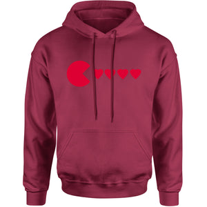Unisex Valentines Day Heart Eater Men's Women's Hooded Sweatshirt