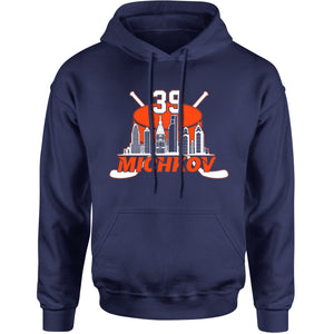 Unisex Michkov 39 Philadelphia Hockey Skyline Hoodie