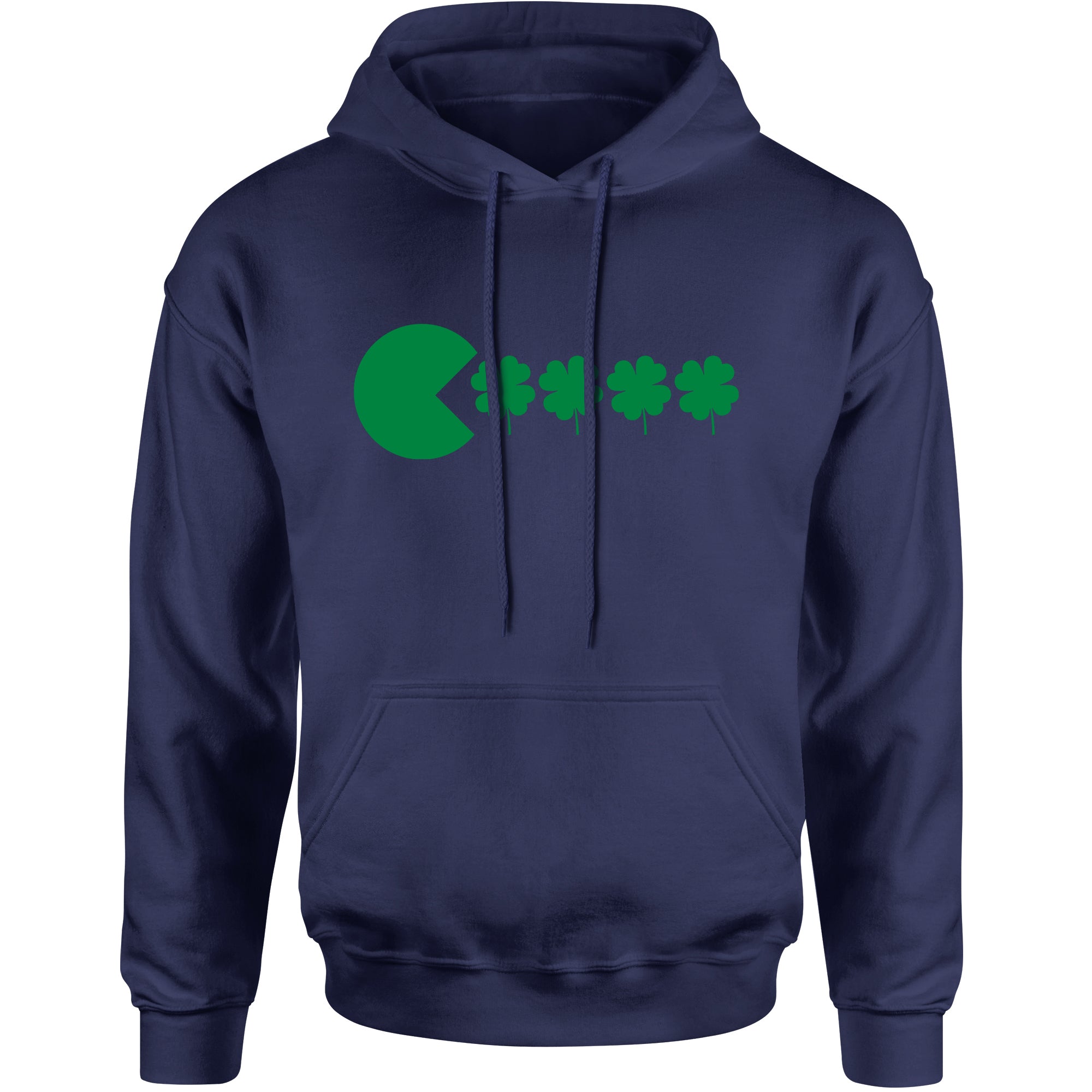 Unisex St Patricks Day Funny Goofy Retro Shamrock Eater Men's Women's Hooded Sweatshirt