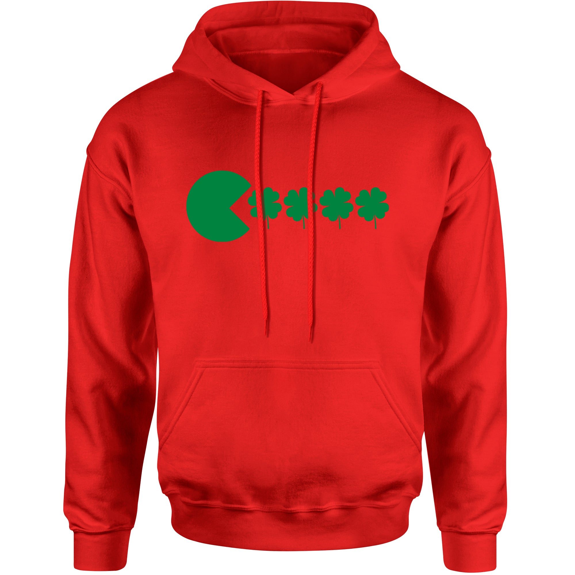 Unisex St Patricks Day Funny Goofy Retro Shamrock Eater Men's Women's Hooded Sweatshirt