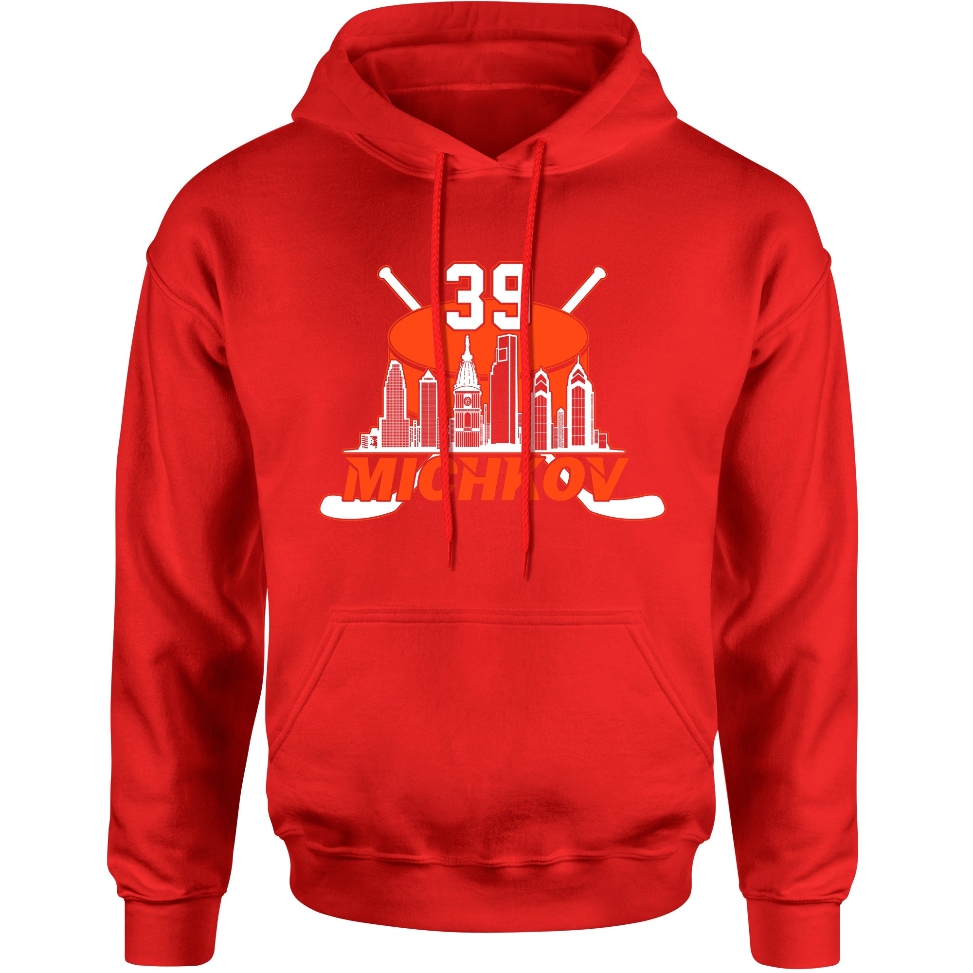 Unisex Michkov 39 Philadelphia Hockey Skyline Hoodie