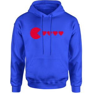 Unisex Valentines Day Heart Eater Men's Women's Hooded Sweatshirt