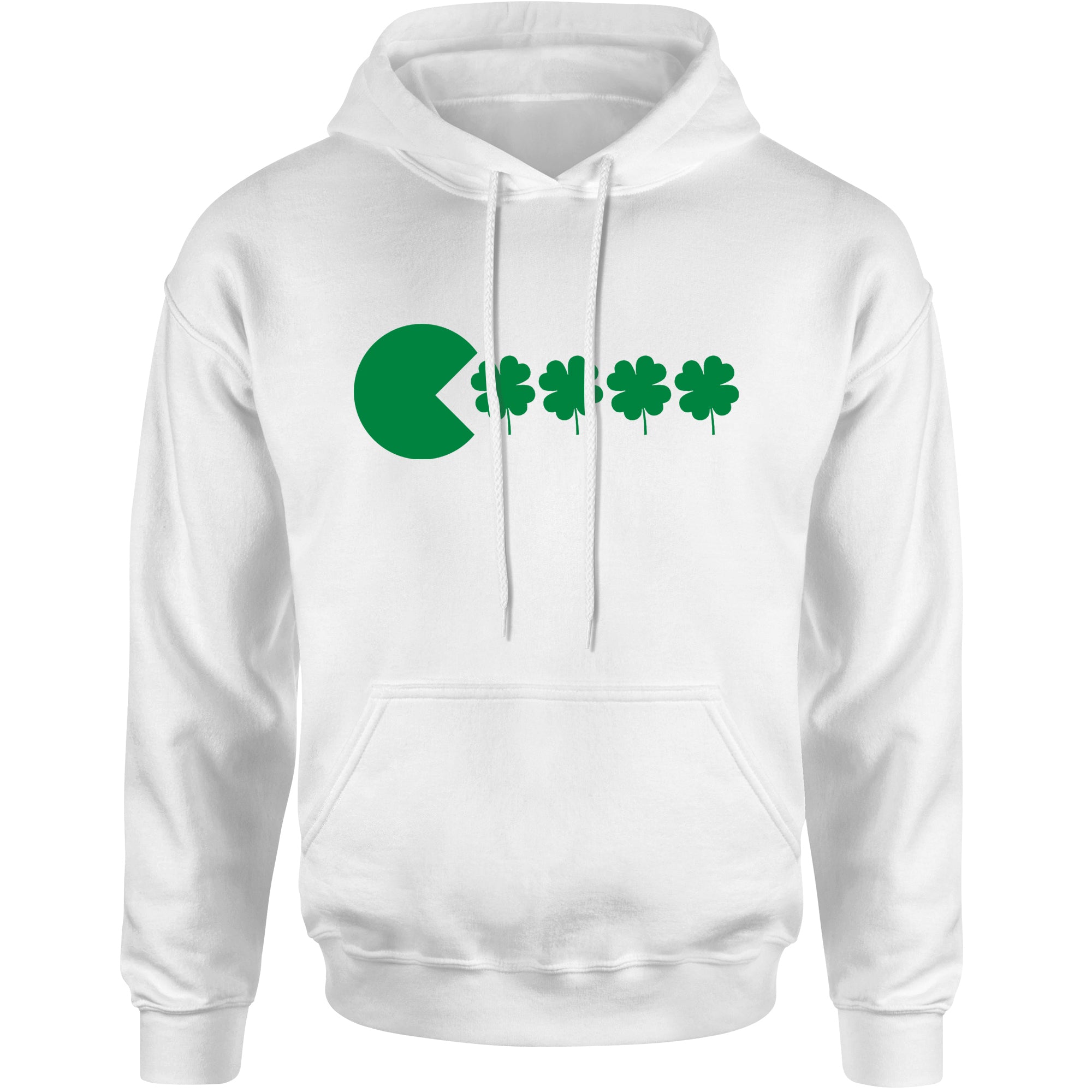 Unisex St Patricks Day Funny Goofy Retro Shamrock Eater Men's Women's Hooded Sweatshirt