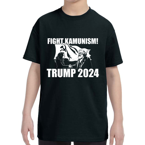 Kid's Fight Kamunism Trump 2024 T-Shirt