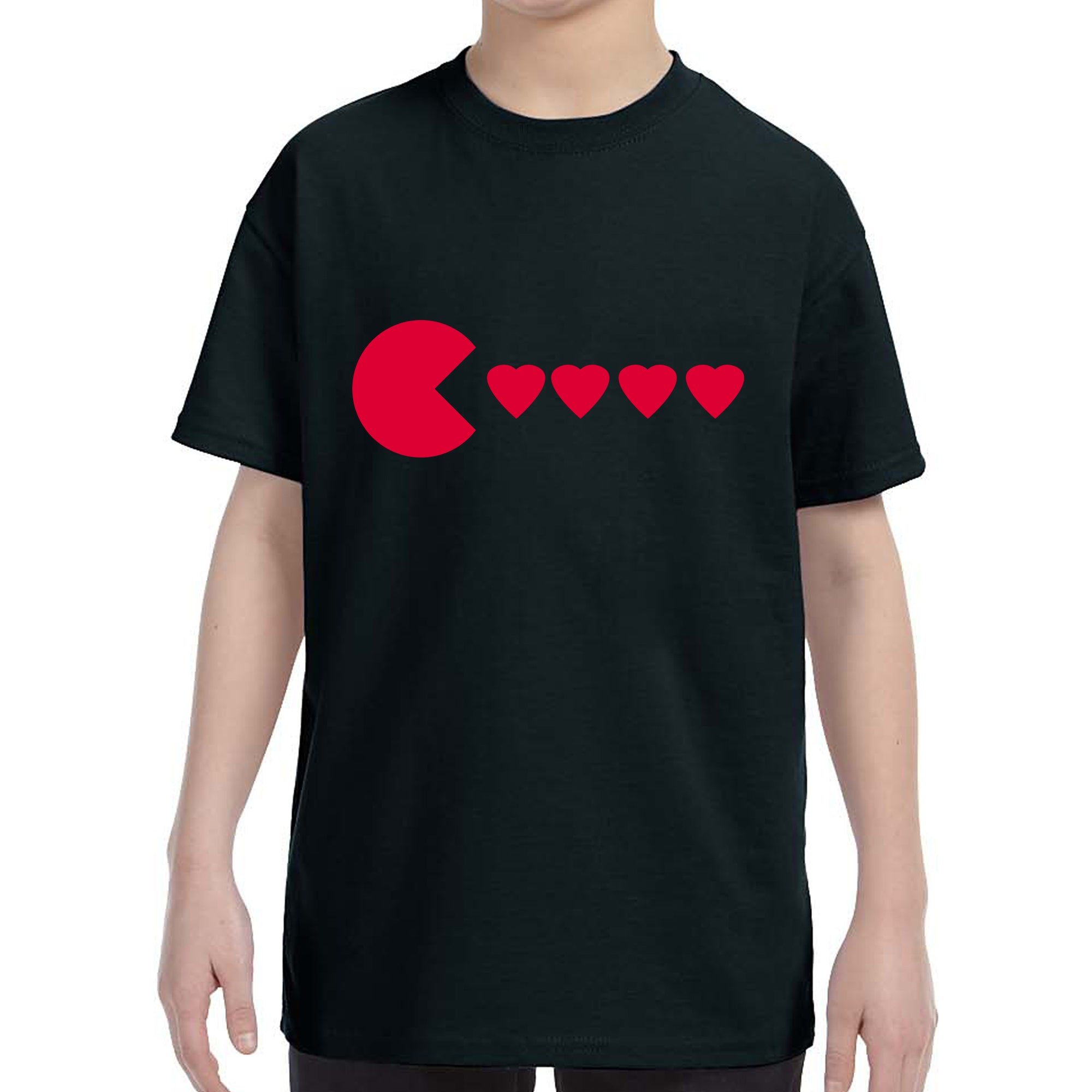 Kid's Valentines Day Heart Eater Boys Girls T-Shirt