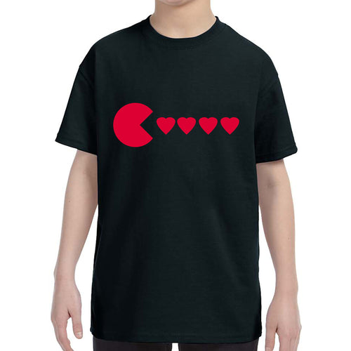 Kid's Valentines Day Heart Eater Boys Girls T-Shirt