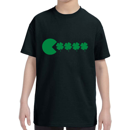 Kid's St Patricks Day Funny Goofy Retro Shamrock Eater Boys Girls T-Shirt Shirt Tshirt