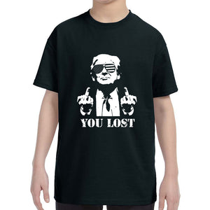 Kid's Trump You Lost Missed Arrest Middle Finger T-Shirt