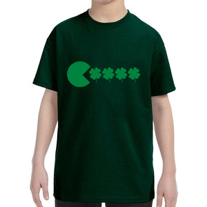 Kid's St Patricks Day Funny Goofy Retro Shamrock Eater Boys Girls T-Shirt Shirt Tshirt