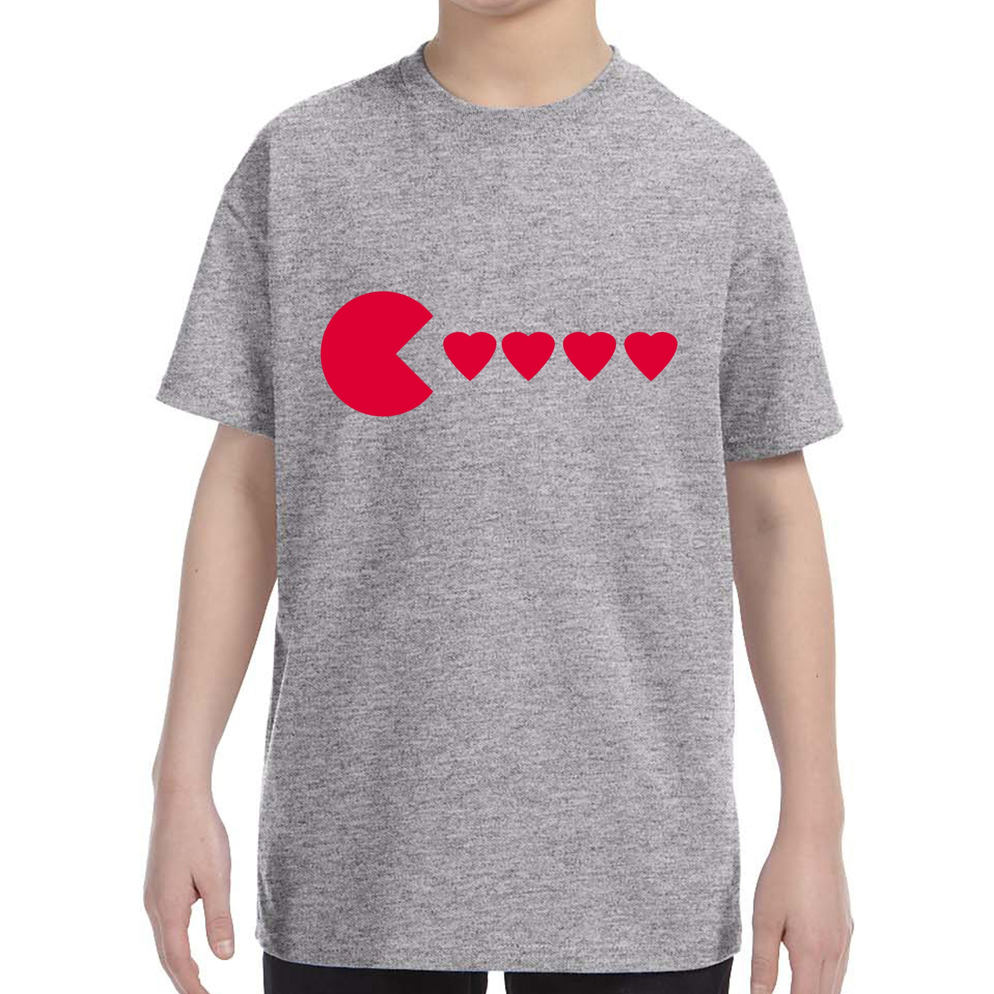 Kid's Valentines Day Heart Eater Boys Girls T-Shirt