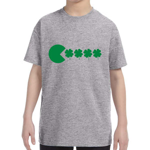 Kid's St Patricks Day Funny Goofy Retro Shamrock Eater Boys Girls T-Shirt Shirt Tshirt