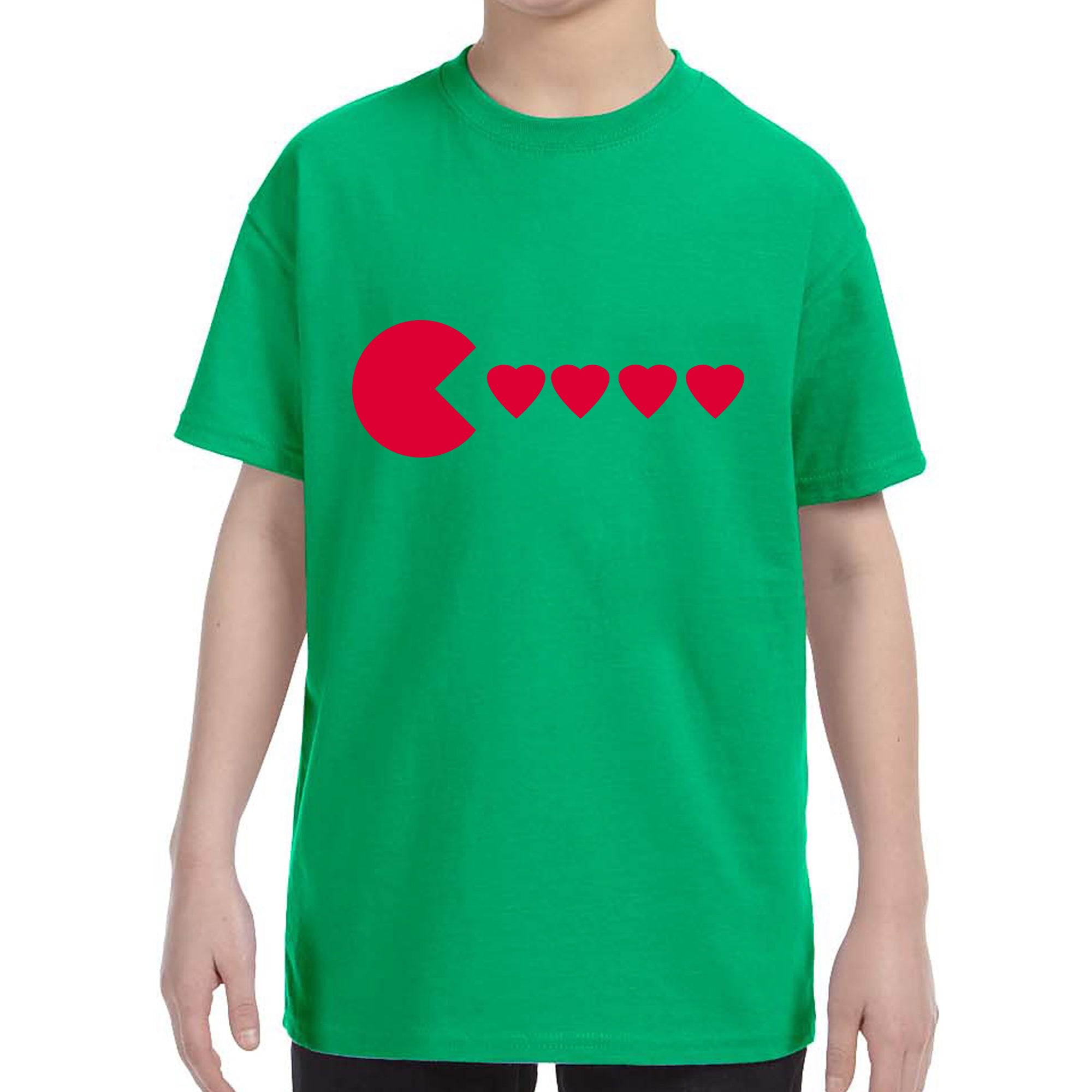 Kid's Valentines Day Heart Eater Boys Girls T-Shirt