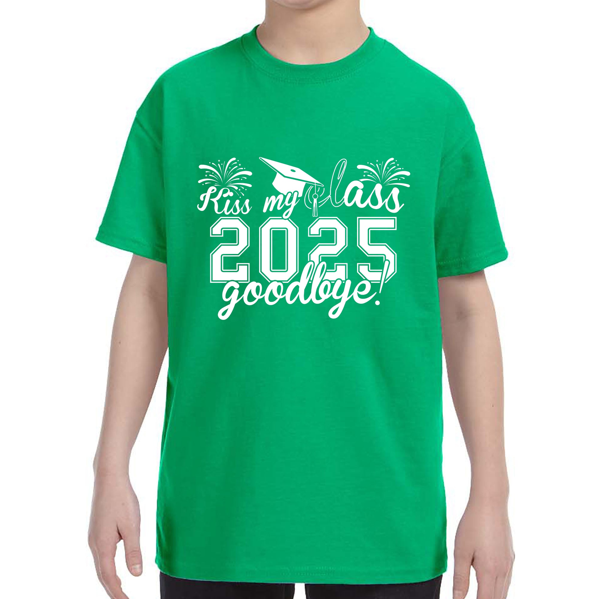 Kid's Kiss My Class Goodbye Funny Class Of 2025 Graduation T-Shirt