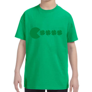 Kid's St Patricks Day Funny Goofy Retro Shamrock Eater Boys Girls T-Shirt Shirt Tshirt