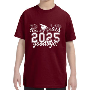 Kid's Kiss My Class Goodbye Funny Class Of 2025 Graduation T-Shirt