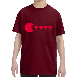 Kid's Valentines Day Heart Eater Boys Girls T-Shirt