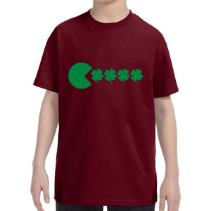 Kid's St Patricks Day Funny Goofy Retro Shamrock Eater Boys Girls T-Shirt Shirt Tshirt