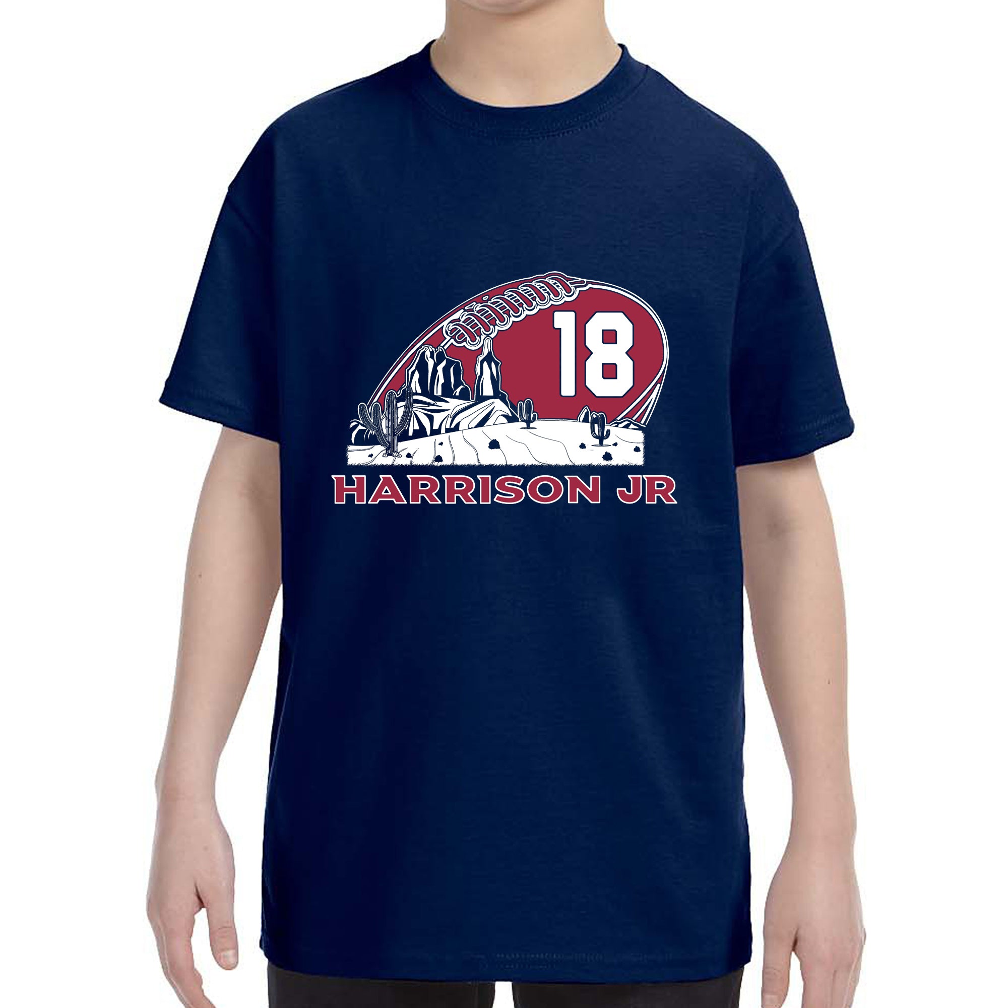 Kid's Harrison Jr 18 Arizona Football Sunset T-Shirt