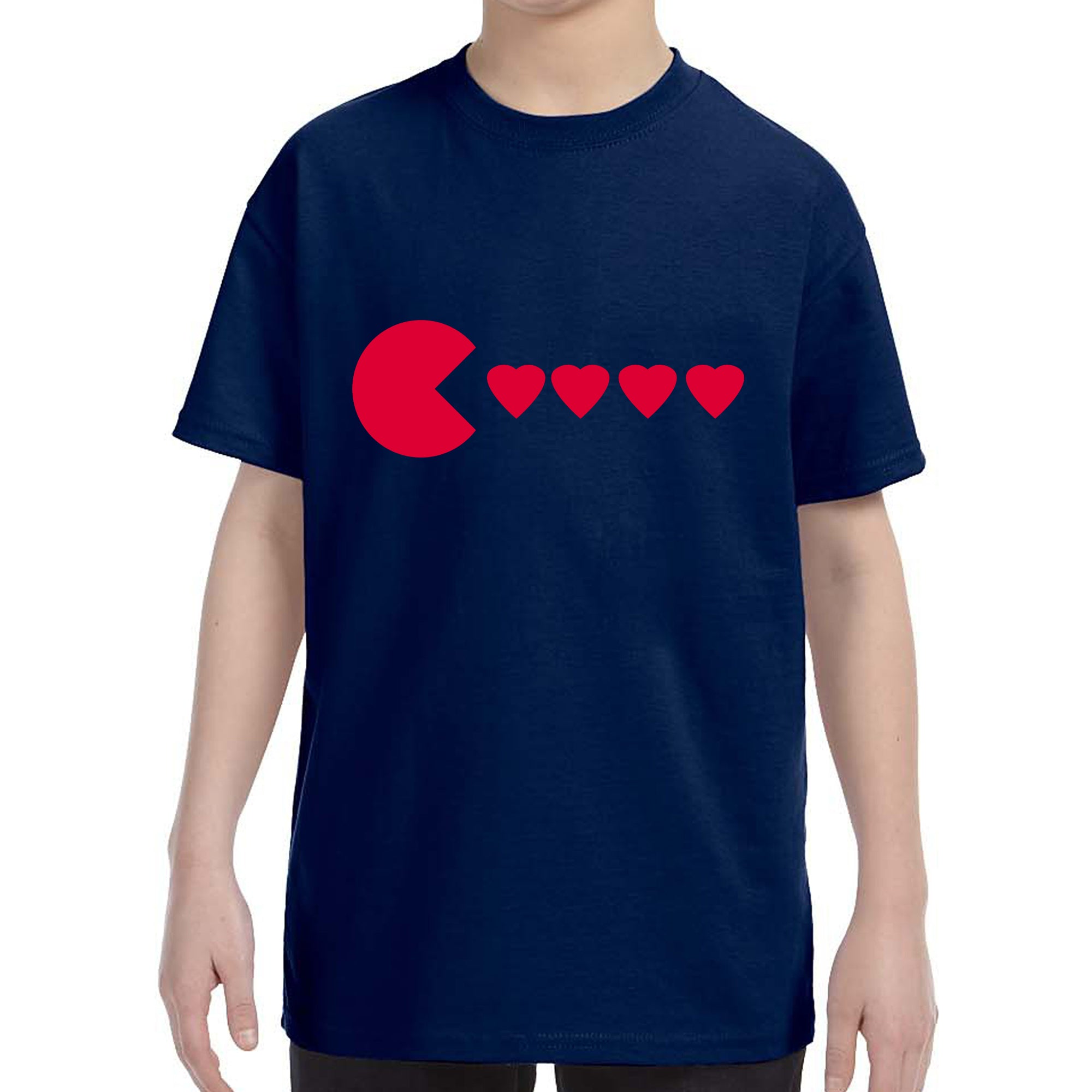 Kid's Valentines Day Heart Eater Boys Girls T-Shirt