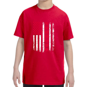 Kid's Valentines Day American Flag Patriotic Hearts Boys Girls T-Shirt