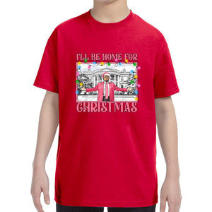 Kid's Trump I'll Be Home For Christmas T-Shirt